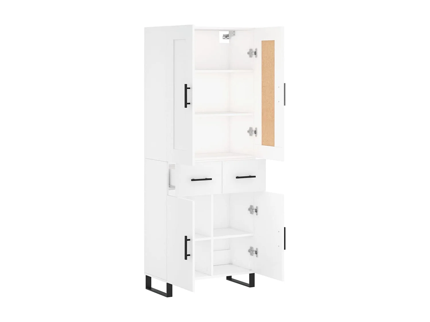 Armário alto 69,5x34x180 cm derivados de madeira branco