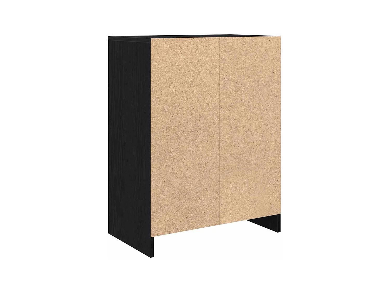 Buffet chêne noir 57x34x76 cm bois d'ingénierie