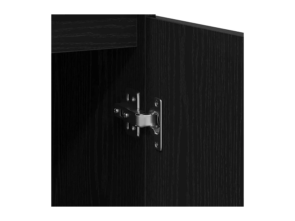 Buffet chêne noir 57x34x76 cm bois d'ingénierie