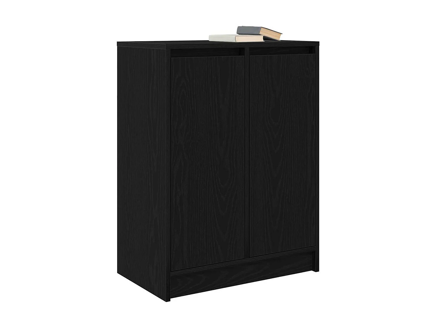 Buffet chêne noir 57x34x76 cm bois d'ingénierie