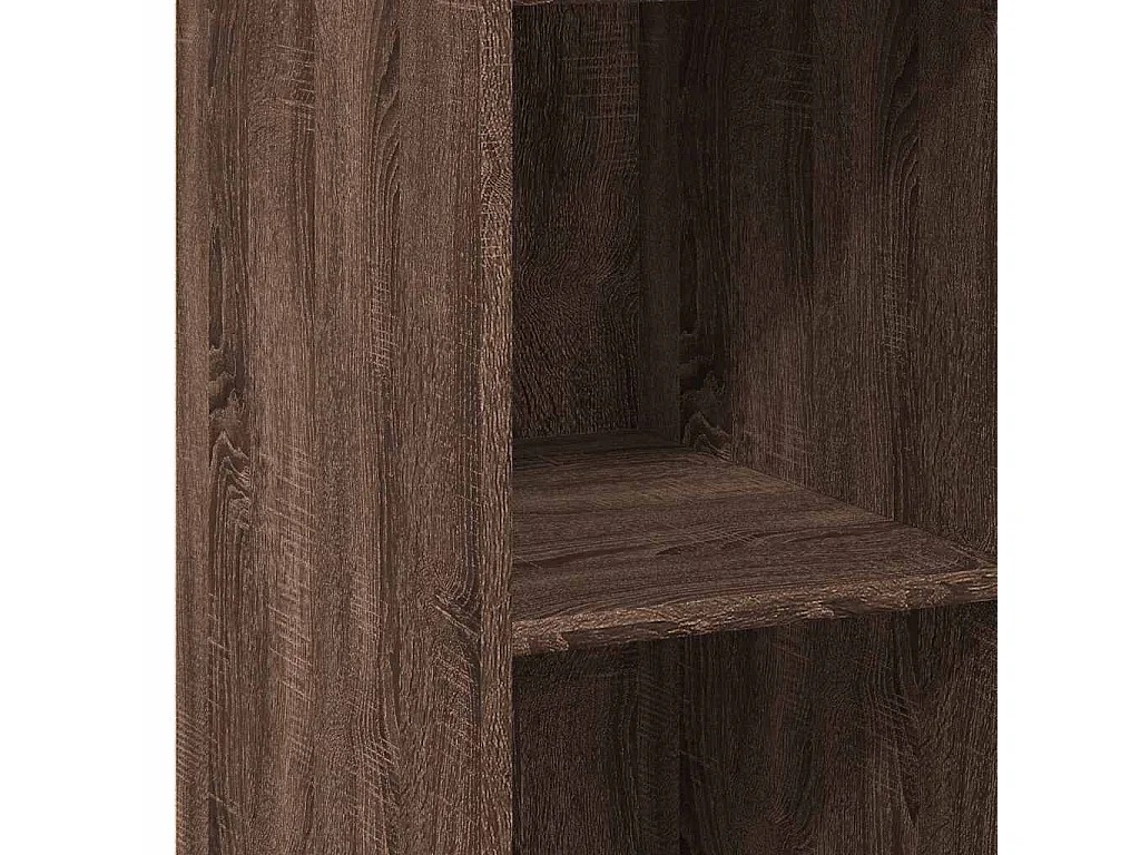 Buffet haut chêne marron 40x41x124 cm bois d'ingénierie