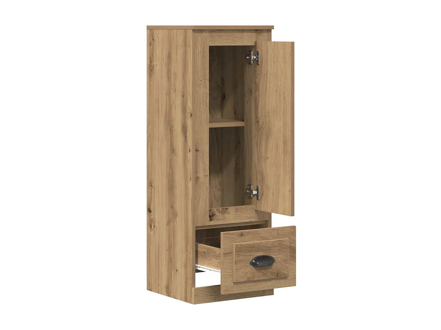 Buffet haut chêne artisanal 36x35,5x103,5 cm bois d'ingénierie