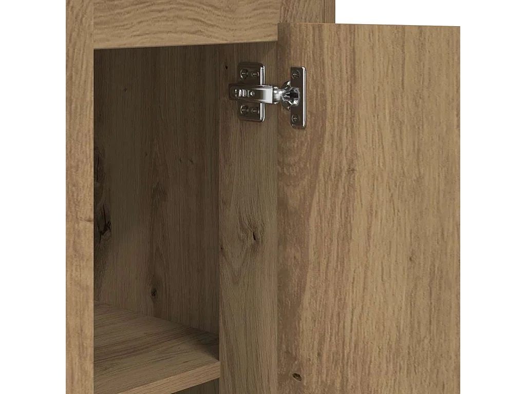 Buffet haut chêne artisanal 36x35,5x103,5 cm bois d'ingénierie