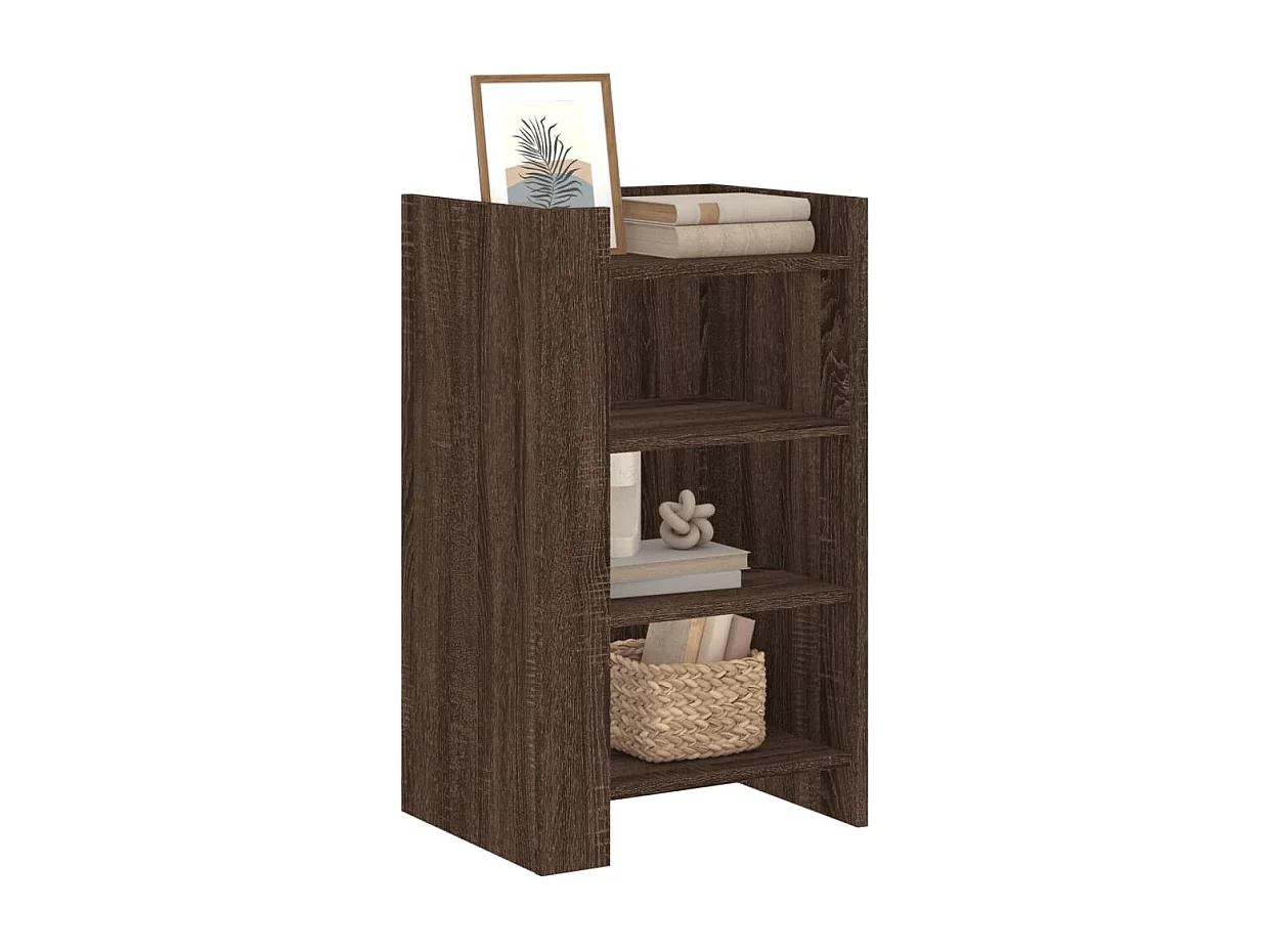 Buffet chêne marron 45x35x75 cm bois d'ingénierie