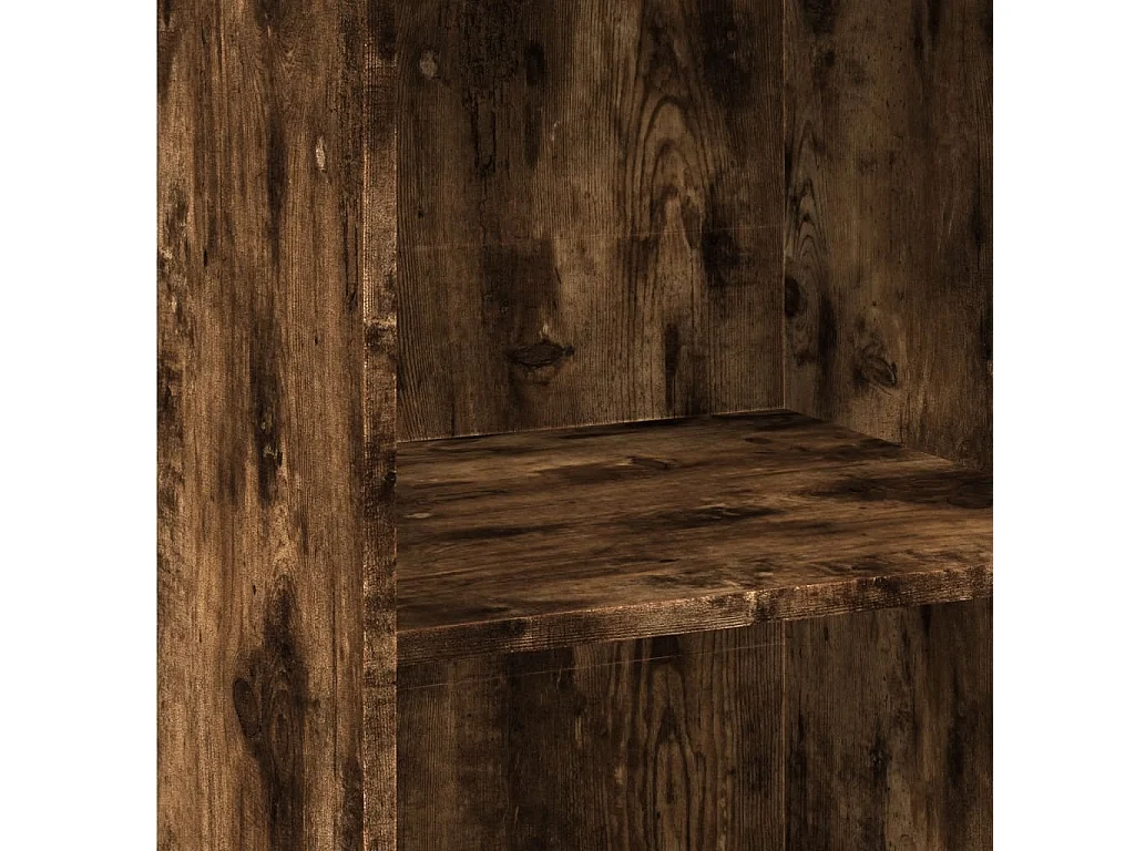 Buffet haut chêne fumé 45x41x124 cm bois d'ingénierie