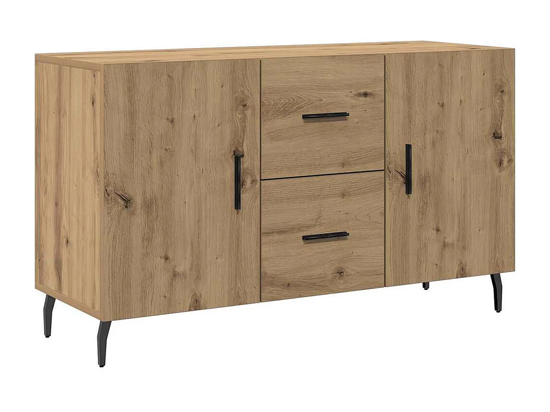 Buffet chêne artisanal 100x36x60 cm bois d'ingénierie