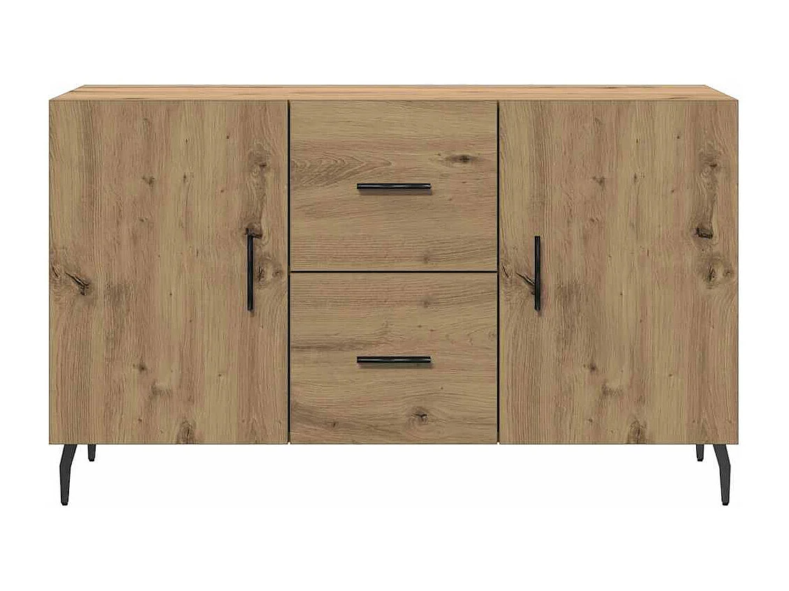 Buffet chêne artisanal 100x36x60 cm bois d'ingénierie