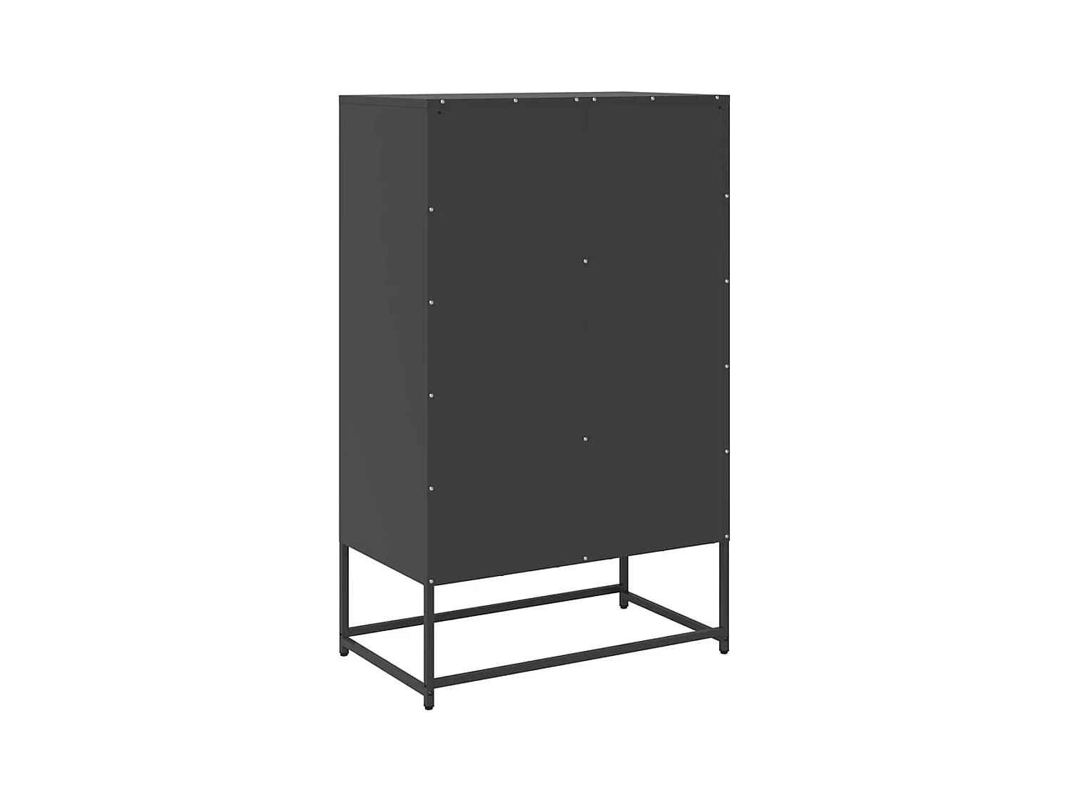 Buffet haut noir 68x39x111,5 cm acier