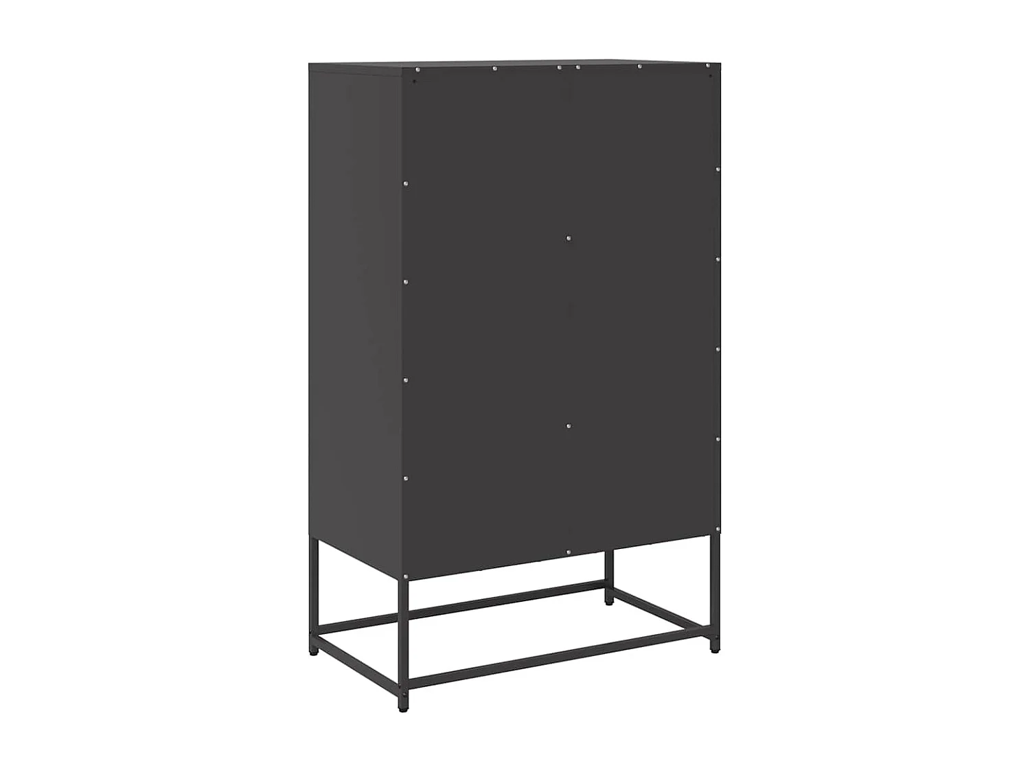 Buffet haut noir 68x39x111,5 cm acier