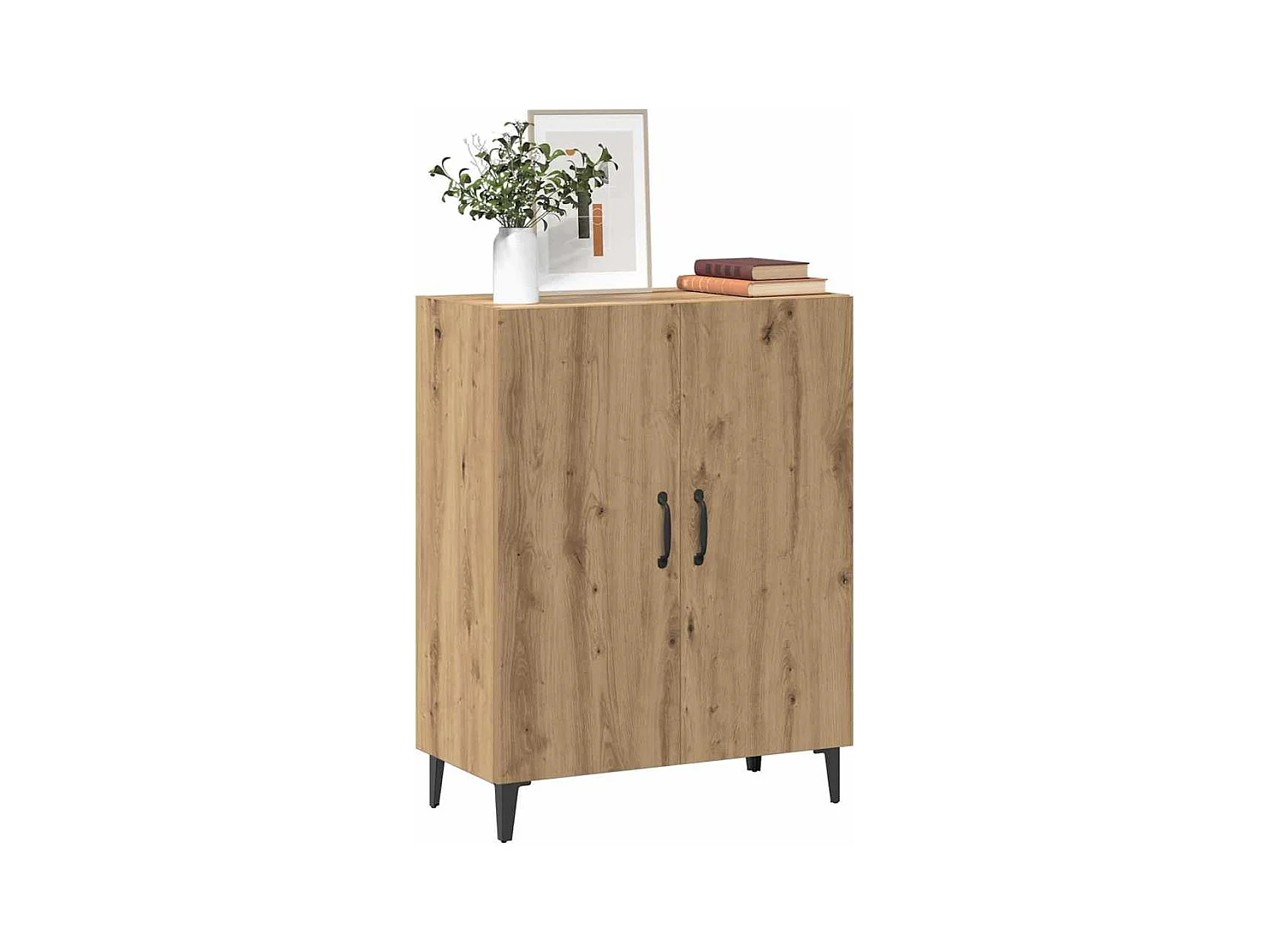 Buffet chêne artisanal 70x34x90 cm bois d'ingénierie