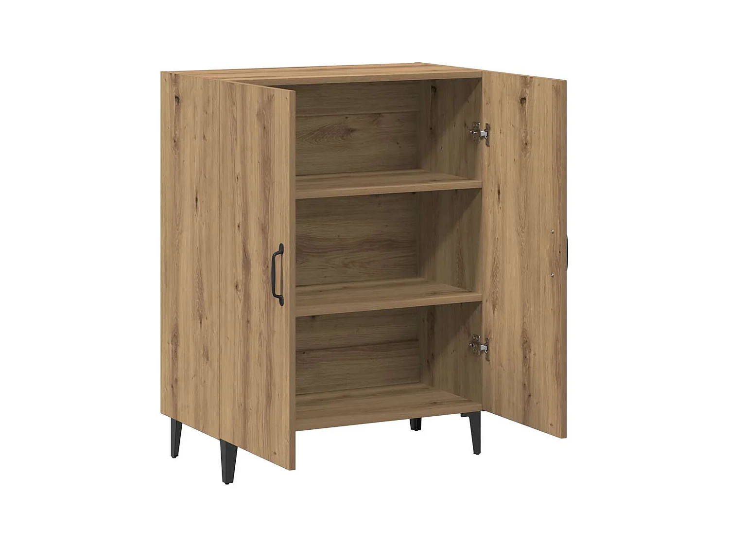 Buffet chêne artisanal 70x34x90 cm bois d'ingénierie