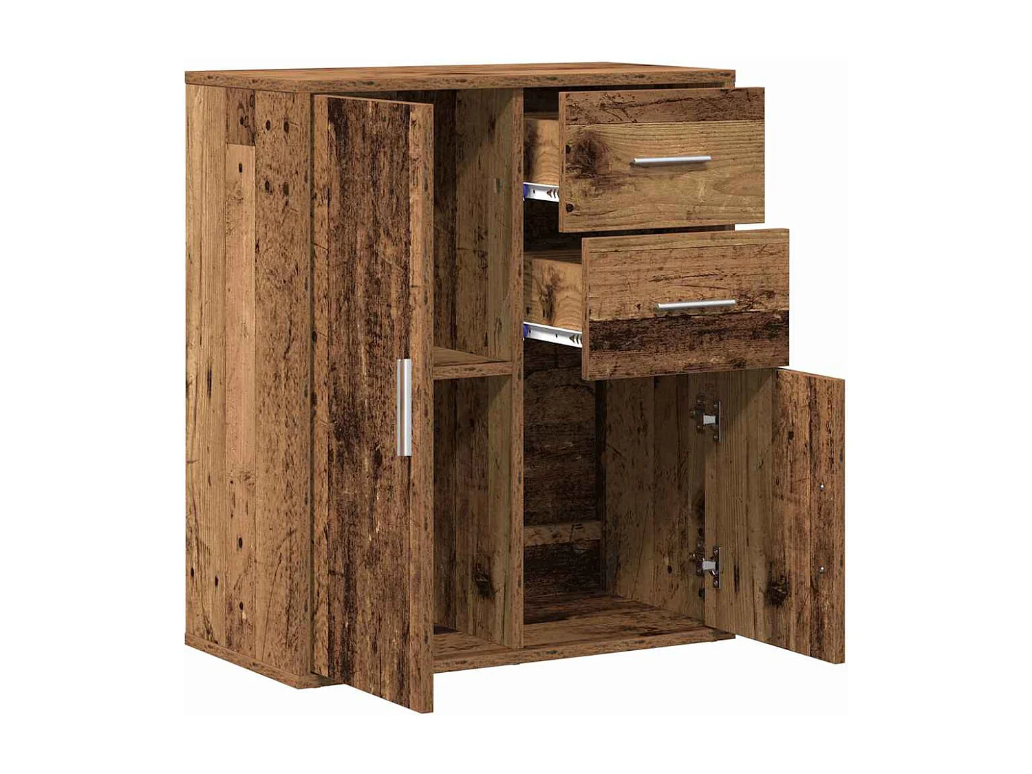 Dressoir met lade Oud hout 60 x 31 x 70 cm Bewerkt hout