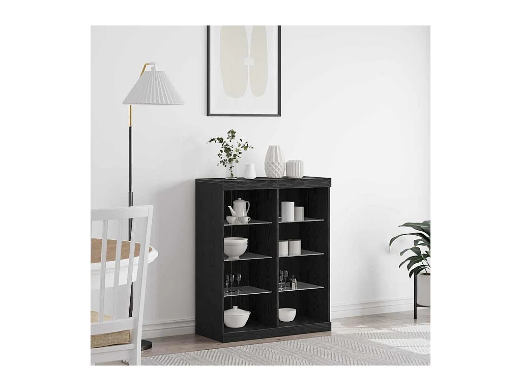 Buffet Chêne noir 41 x 37 x 100 cm Bois d'ingénierie