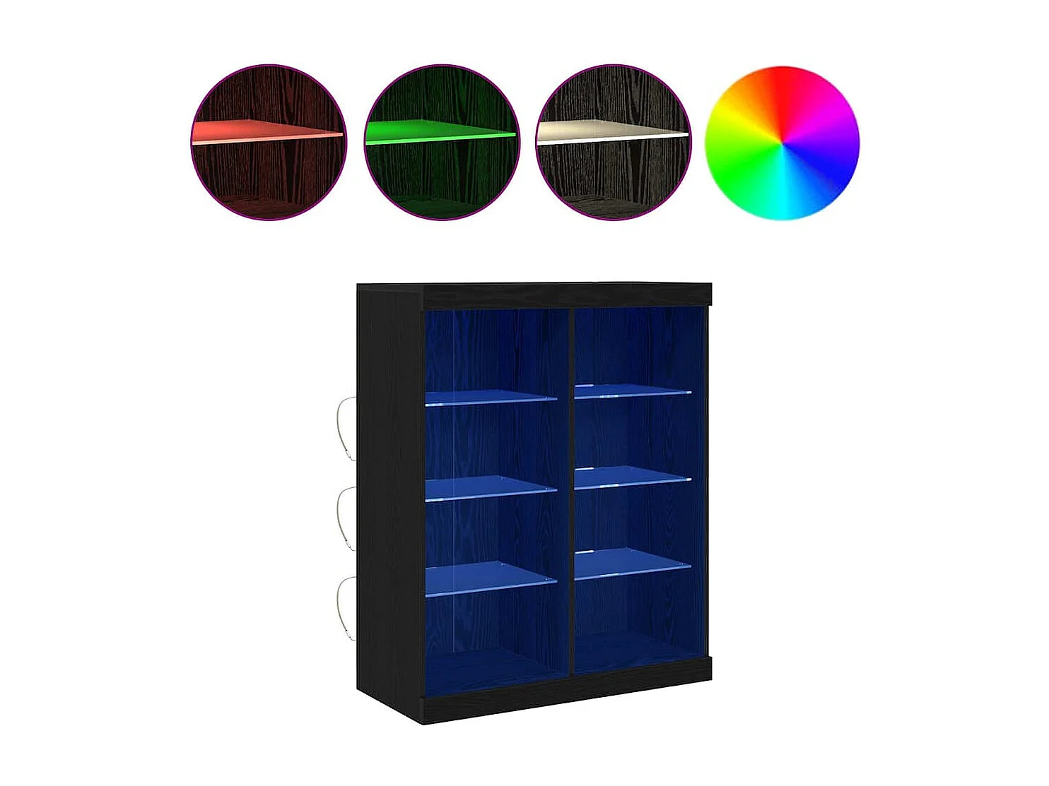 Buffet Chêne noir 41 x 37 x 100 cm Bois d'ingénierie