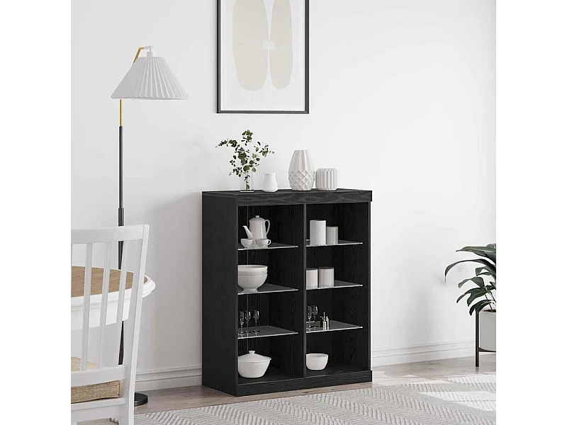 Buffet Chêne noir 41 x 37 x 100 cm Bois d'ingénierie