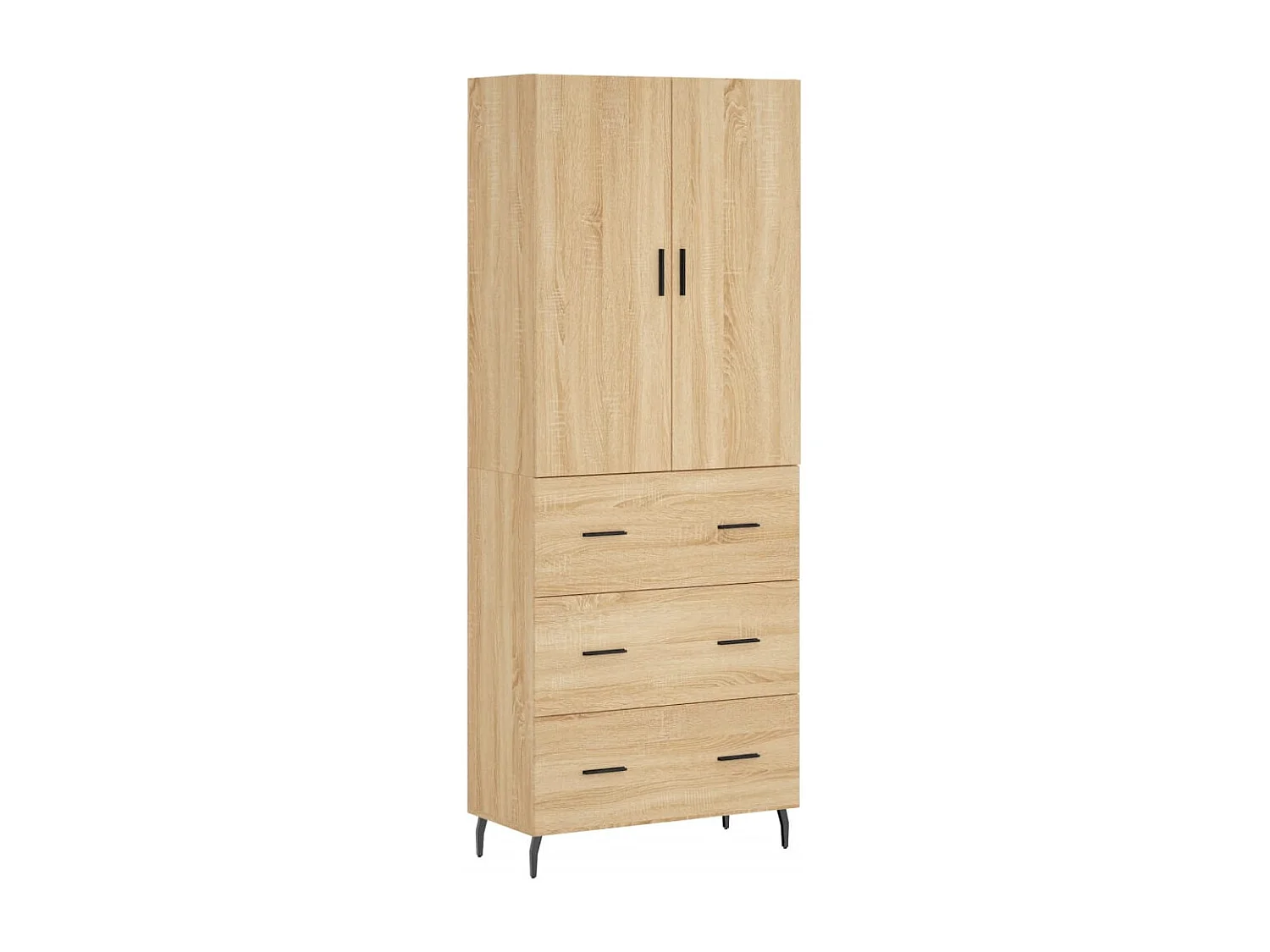 Buffet haut Chêne sonoma 69,5x34x180 cm Bois d'ingénierie