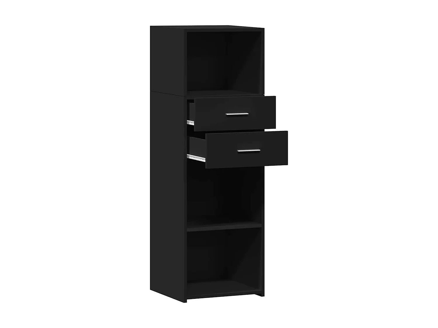 Buffet haut noir 40x42,5x124 cm bois d'ingénierie
