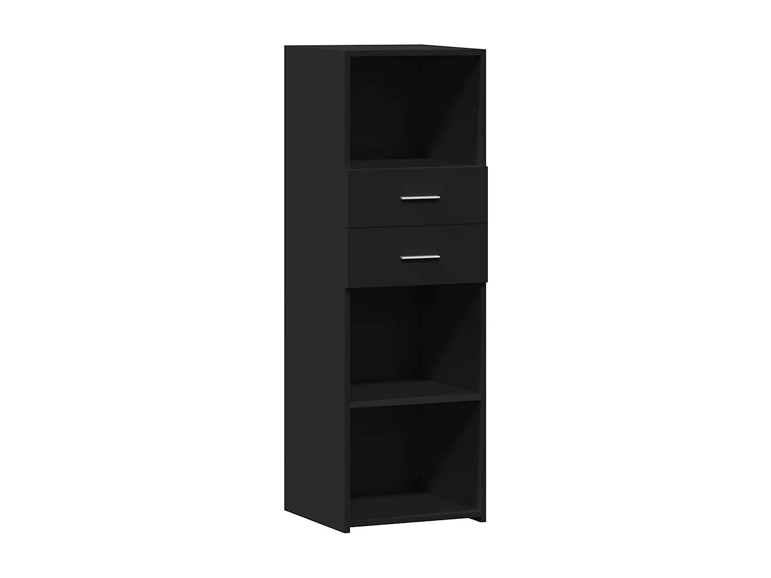 Buffet haut noir 40x42,5x124 cm bois d'ingénierie