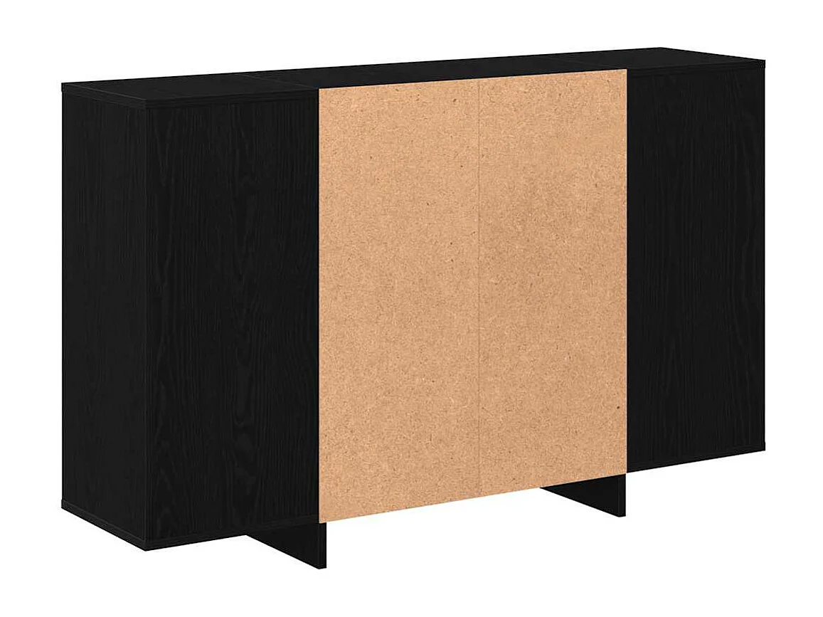 Buffet Chêne noir 120 x 30 x 75 cm Bois d'ingénierie