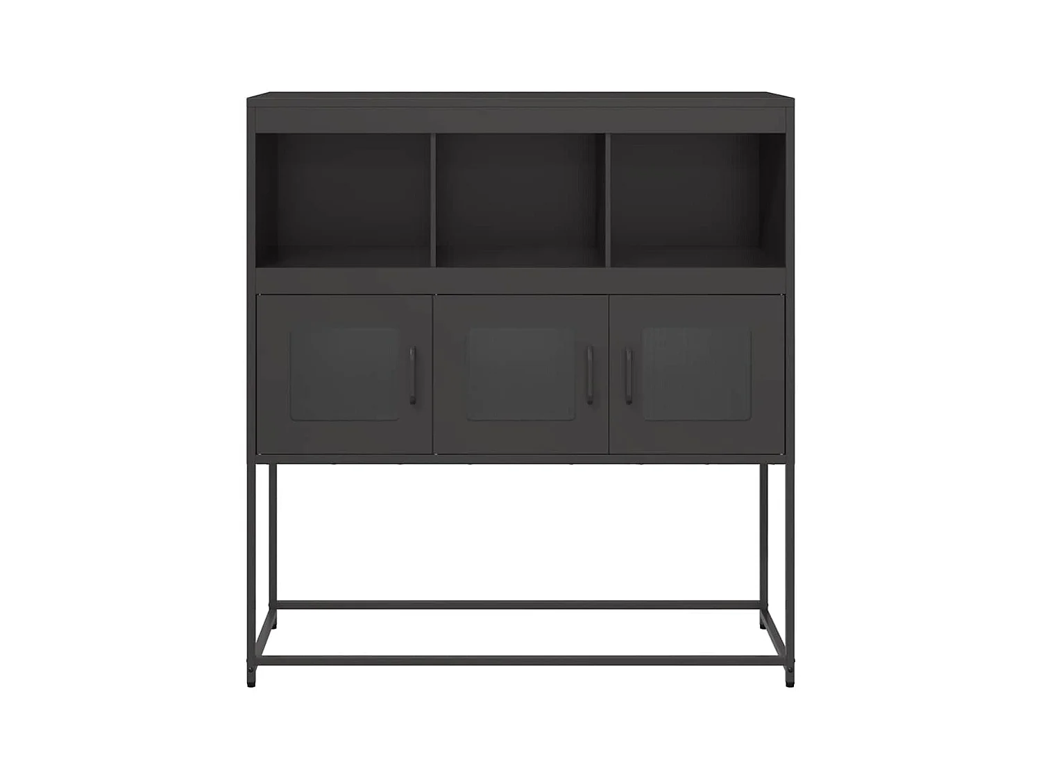 Buffet noir 100,5x39x107 cm acier laminé à froid