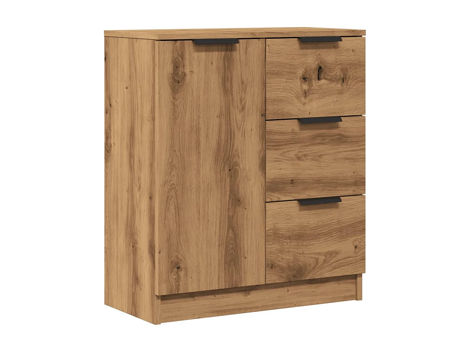 Buffet chêne artisanal 60x30x70 cm bois d'ingénierie