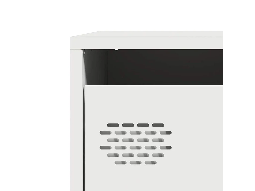 Buffet haut blanc 39x35x103,5 cm acier