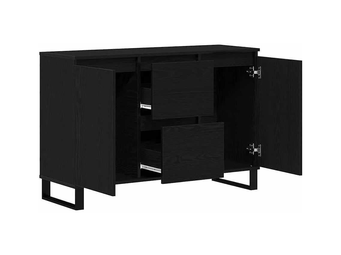 Buffet Chêne noir 101.5 x 35 x 70 cm Bois d'ingénierie