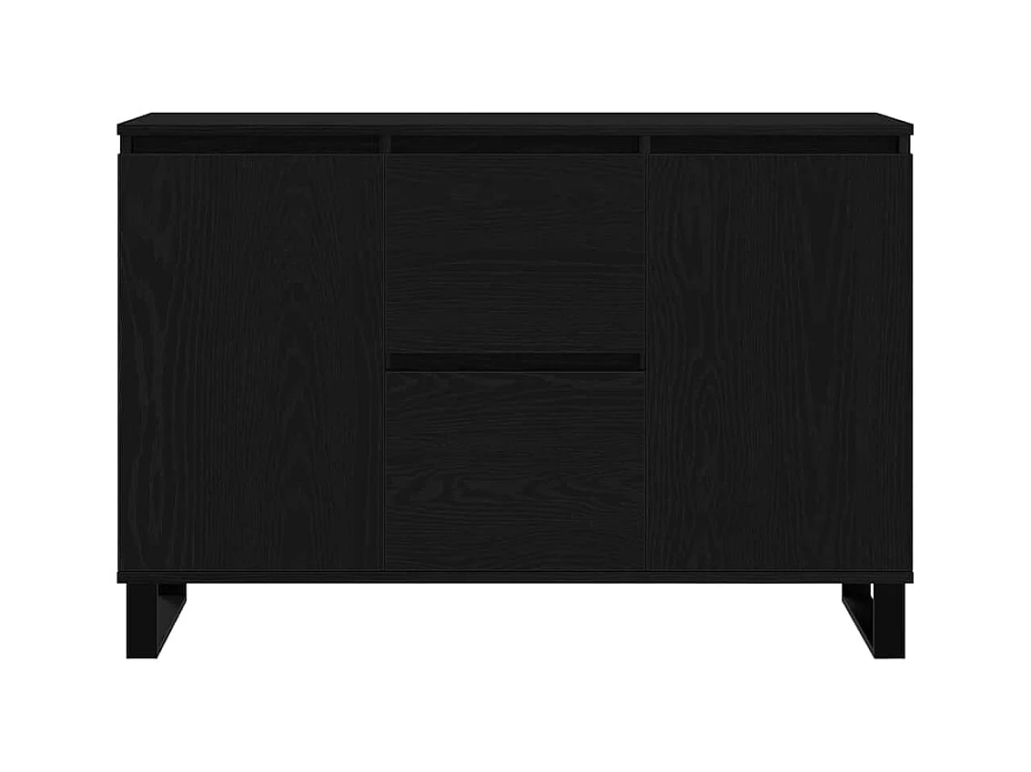 Buffet Chêne noir 101.5 x 35 x 70 cm Bois d'ingénierie