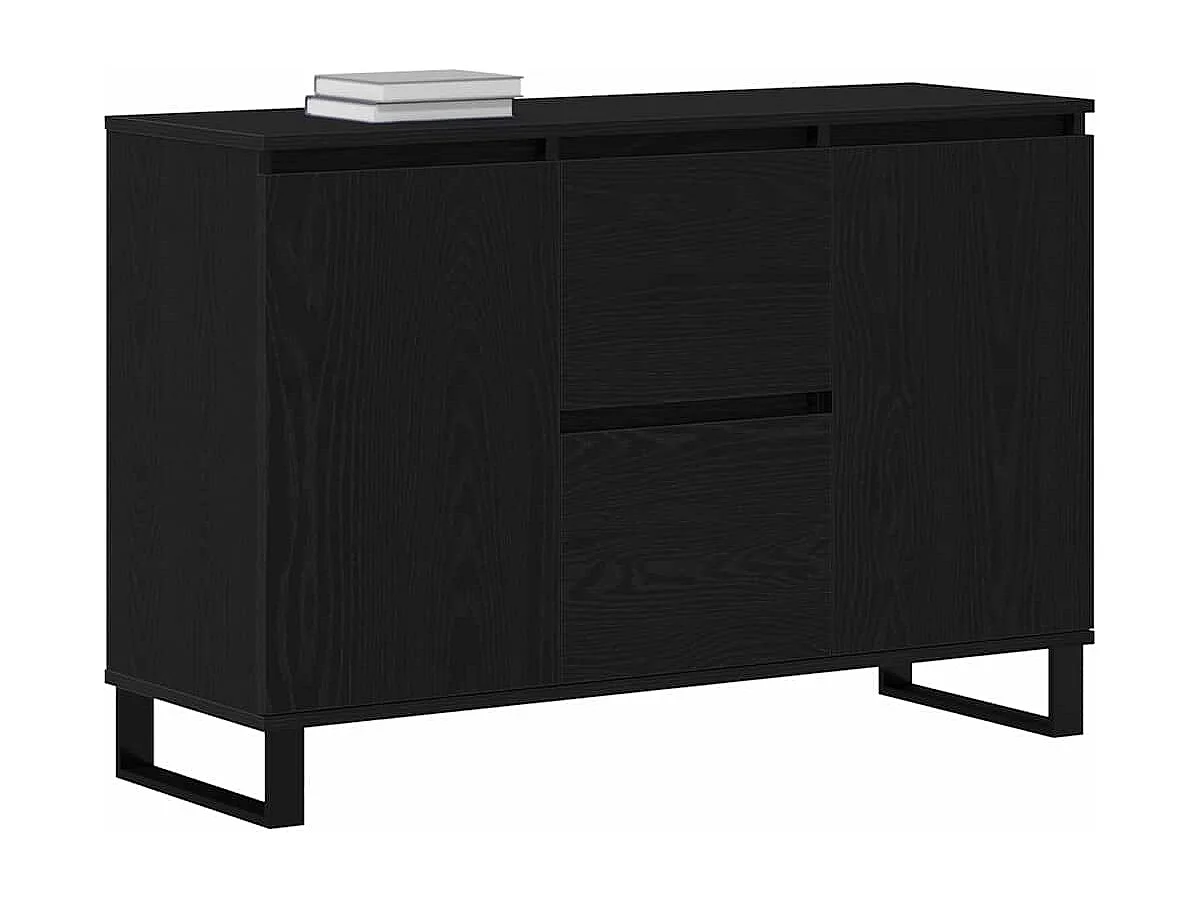 Buffet Chêne noir 101.5 x 35 x 70 cm Bois d'ingénierie
