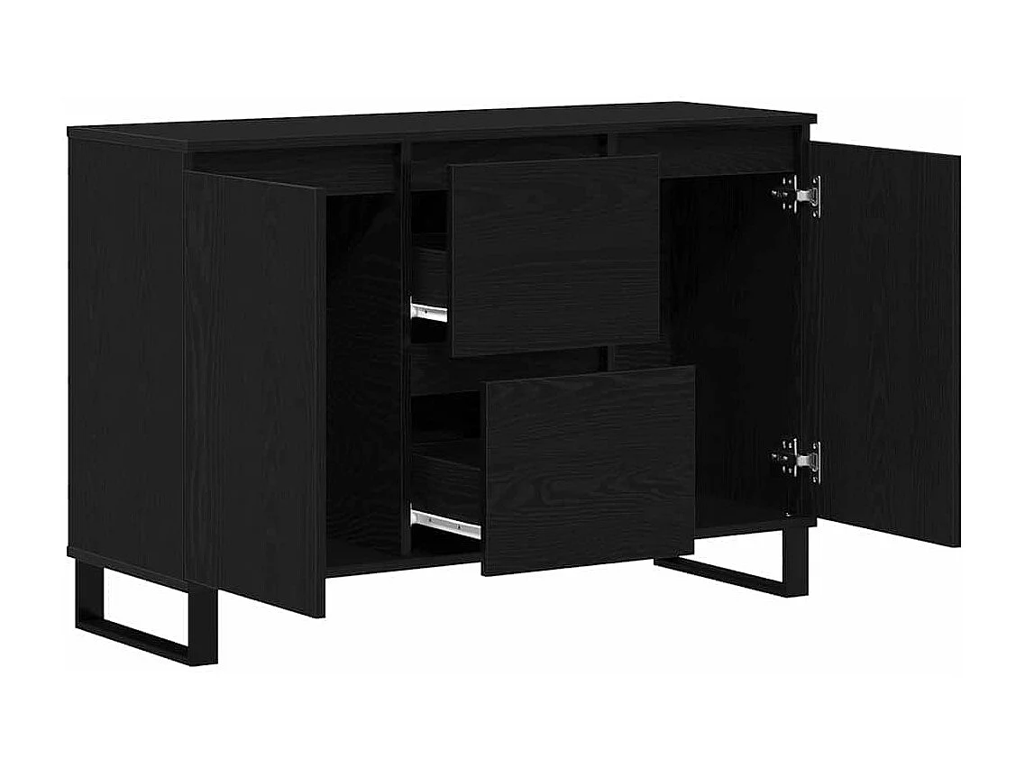 Buffet Chêne noir 101.5 x 35 x 70 cm Bois d'ingénierie