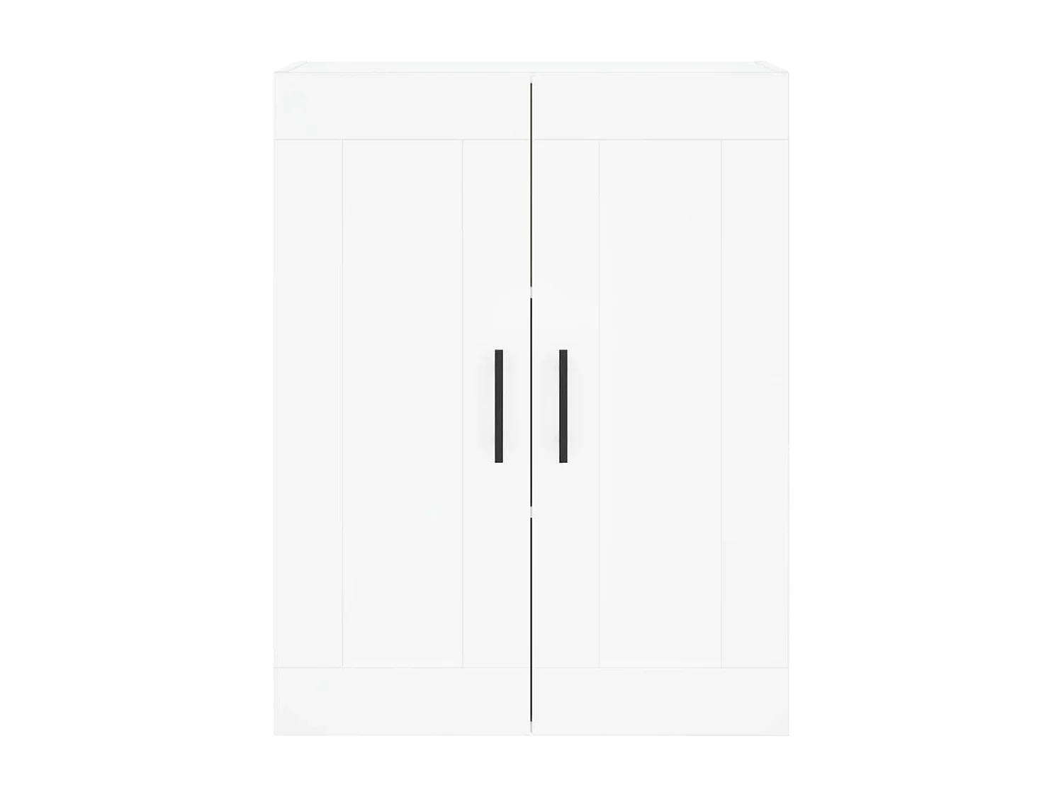 Aparador alto madera contrachapada blanco 69,5x34x180 cm