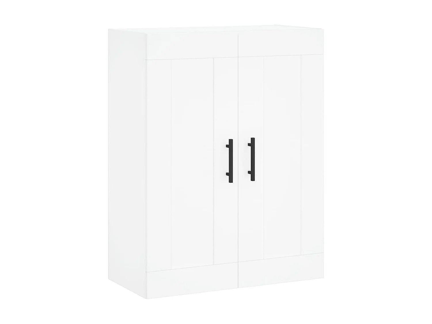 Aparador alto madera contrachapada blanco 69,5x34x180 cm