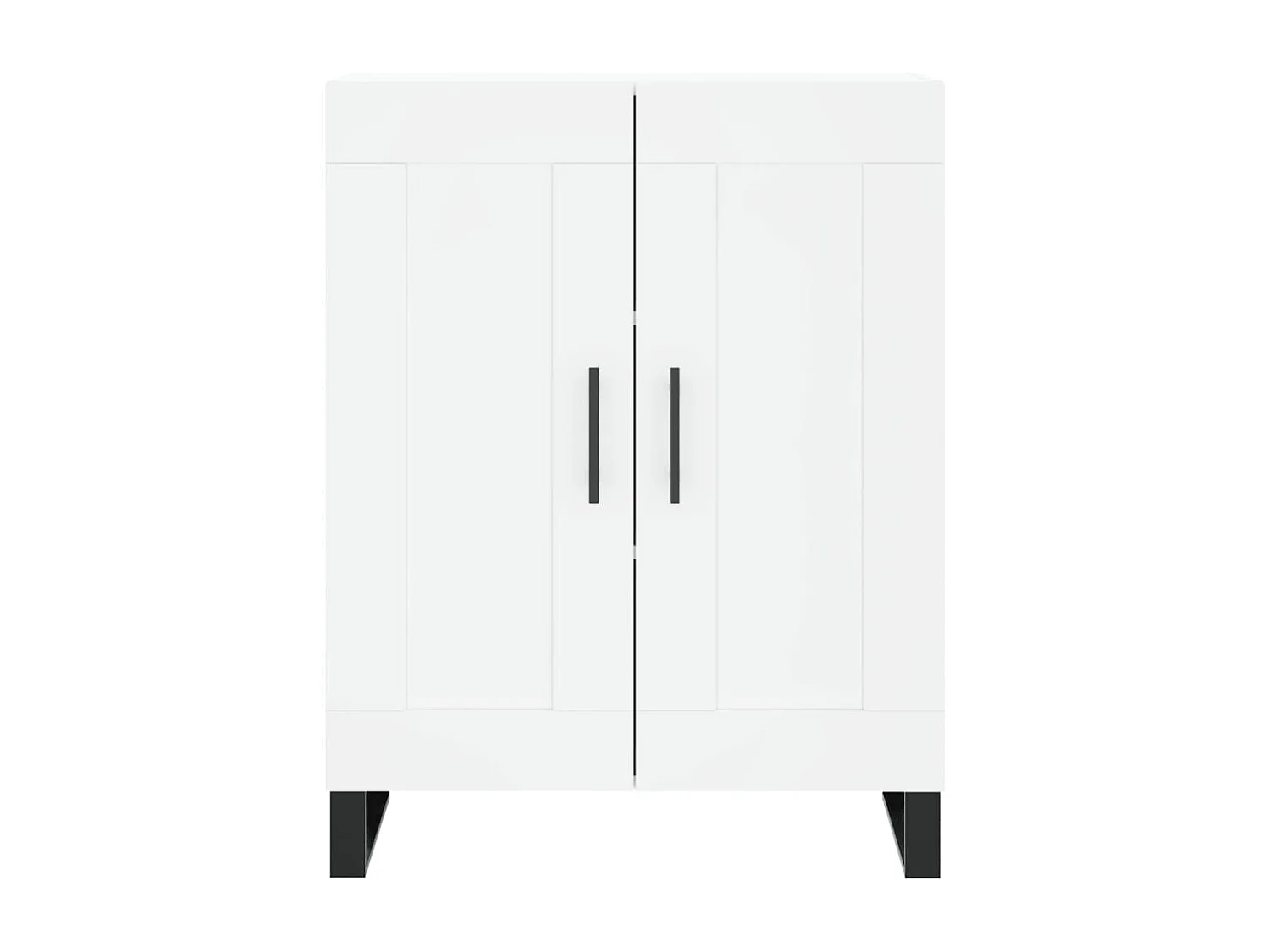 Aparador alto madera contrachapada blanco 69,5x34x180 cm