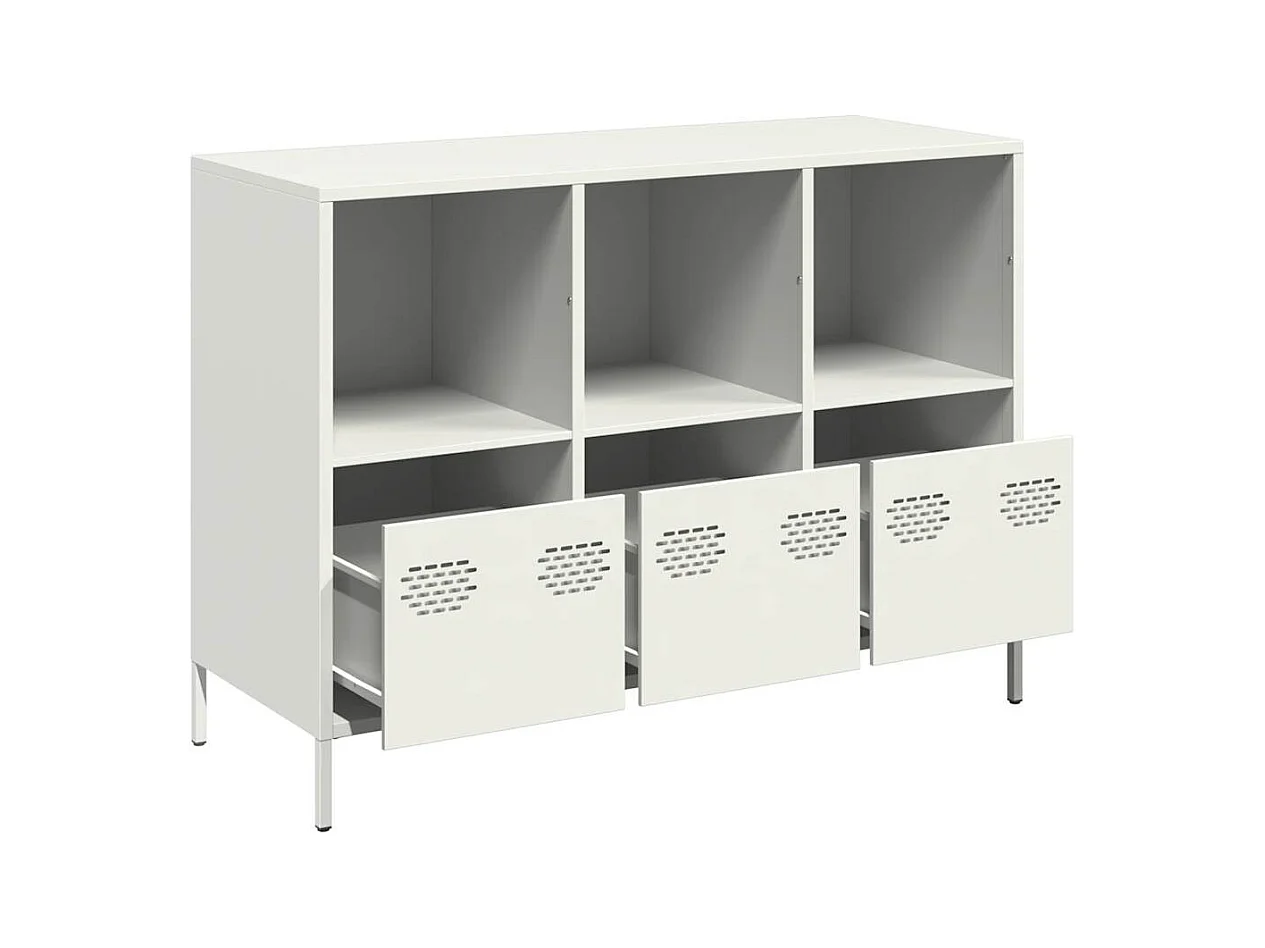 Buffet blanc 101,5x39x73,5 cm acier laminé à froid