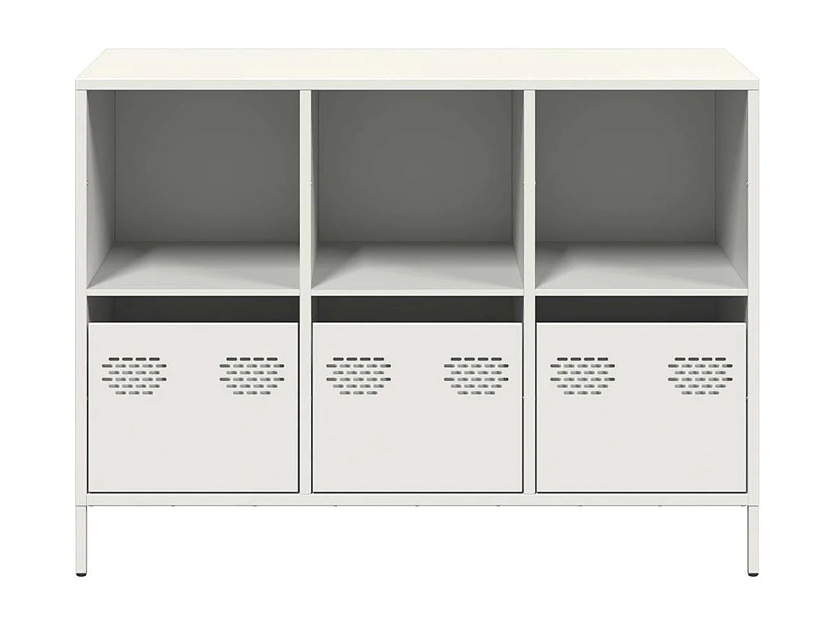 Buffet blanc 101,5x39x73,5 cm acier laminé à froid