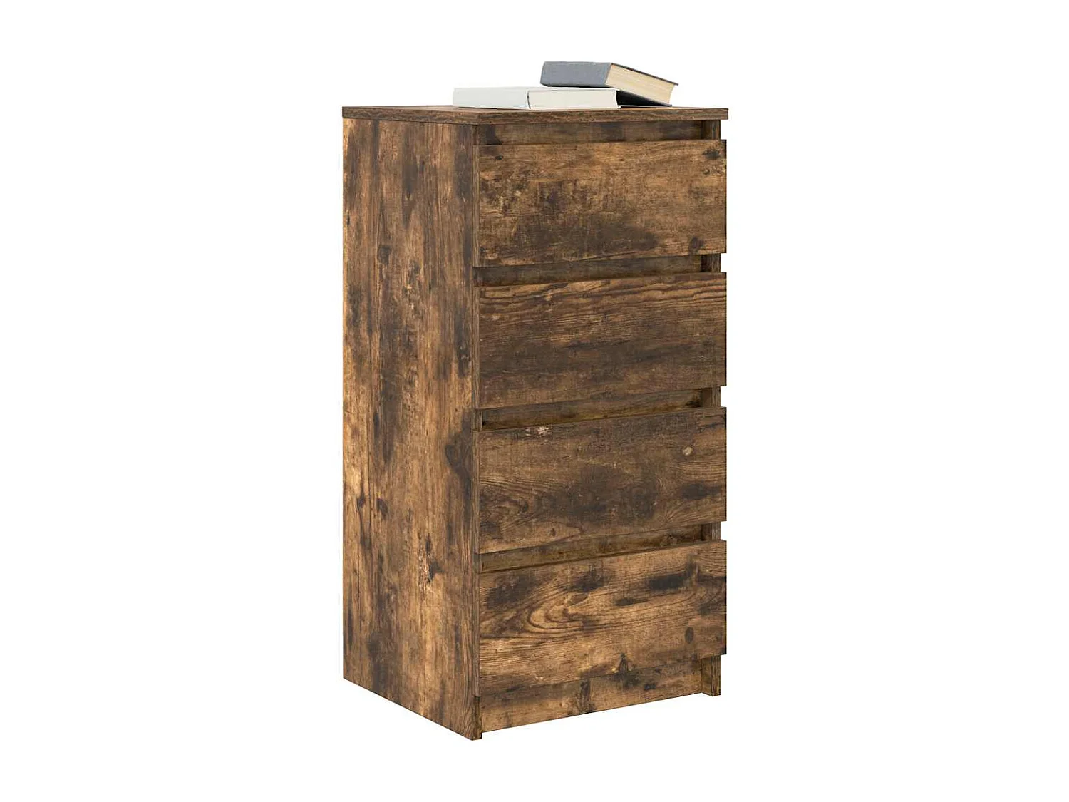 Buffet chêne fumé 37,5x35x76 cm bois d'ingénierie