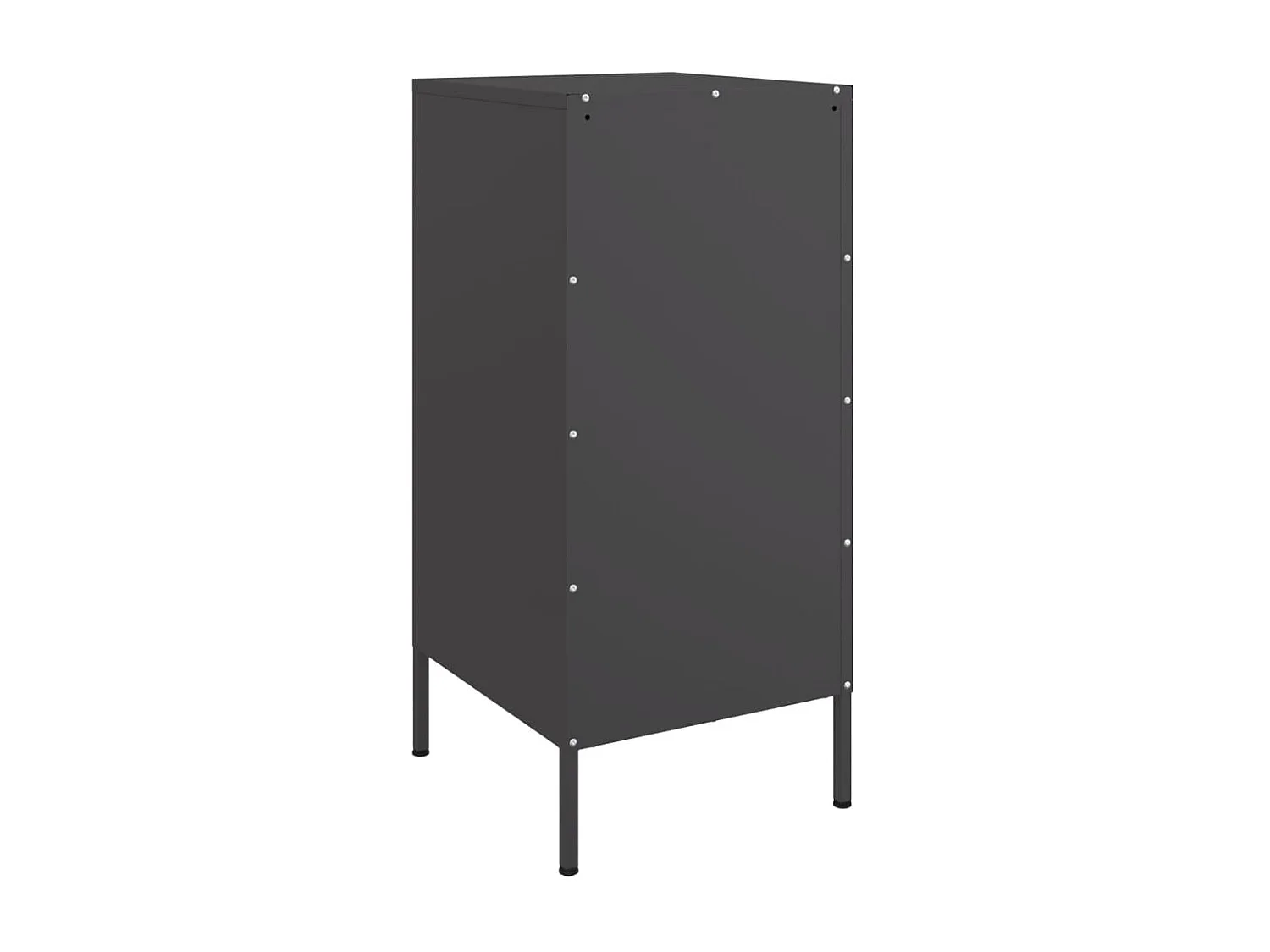 Buffets 2 pièces noir 36x39x79 cm acier