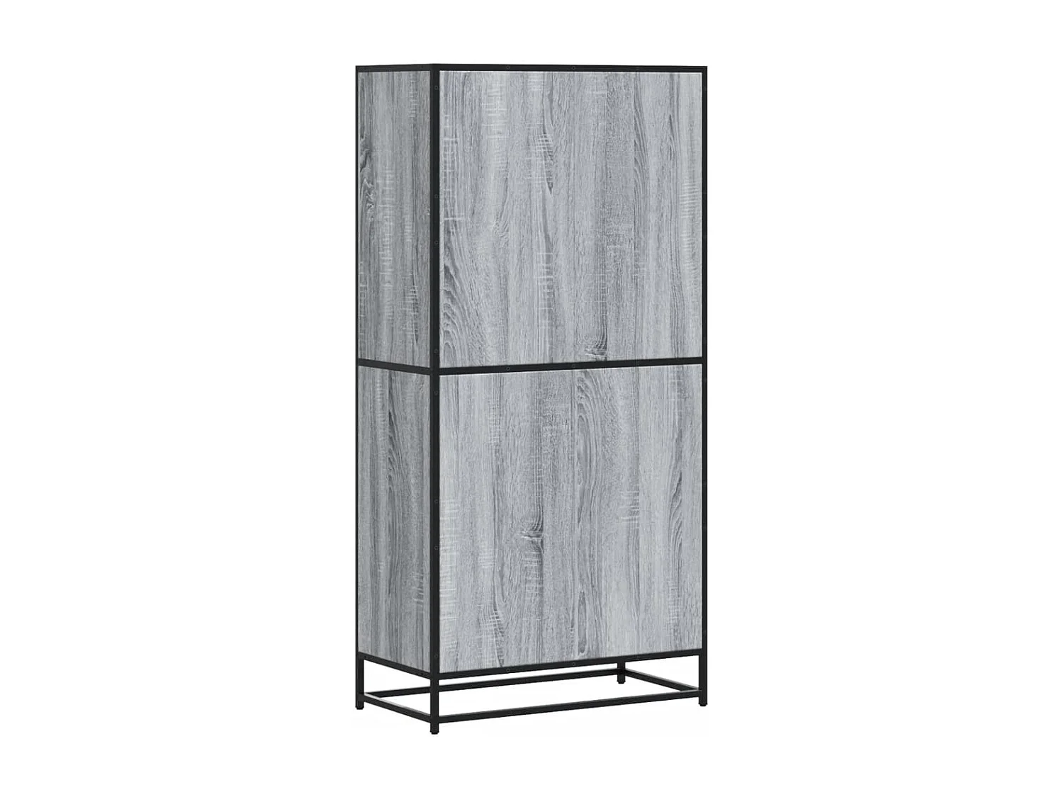 Buffet haut sonoma gris 68x35x139 cm bois d'ingénierie