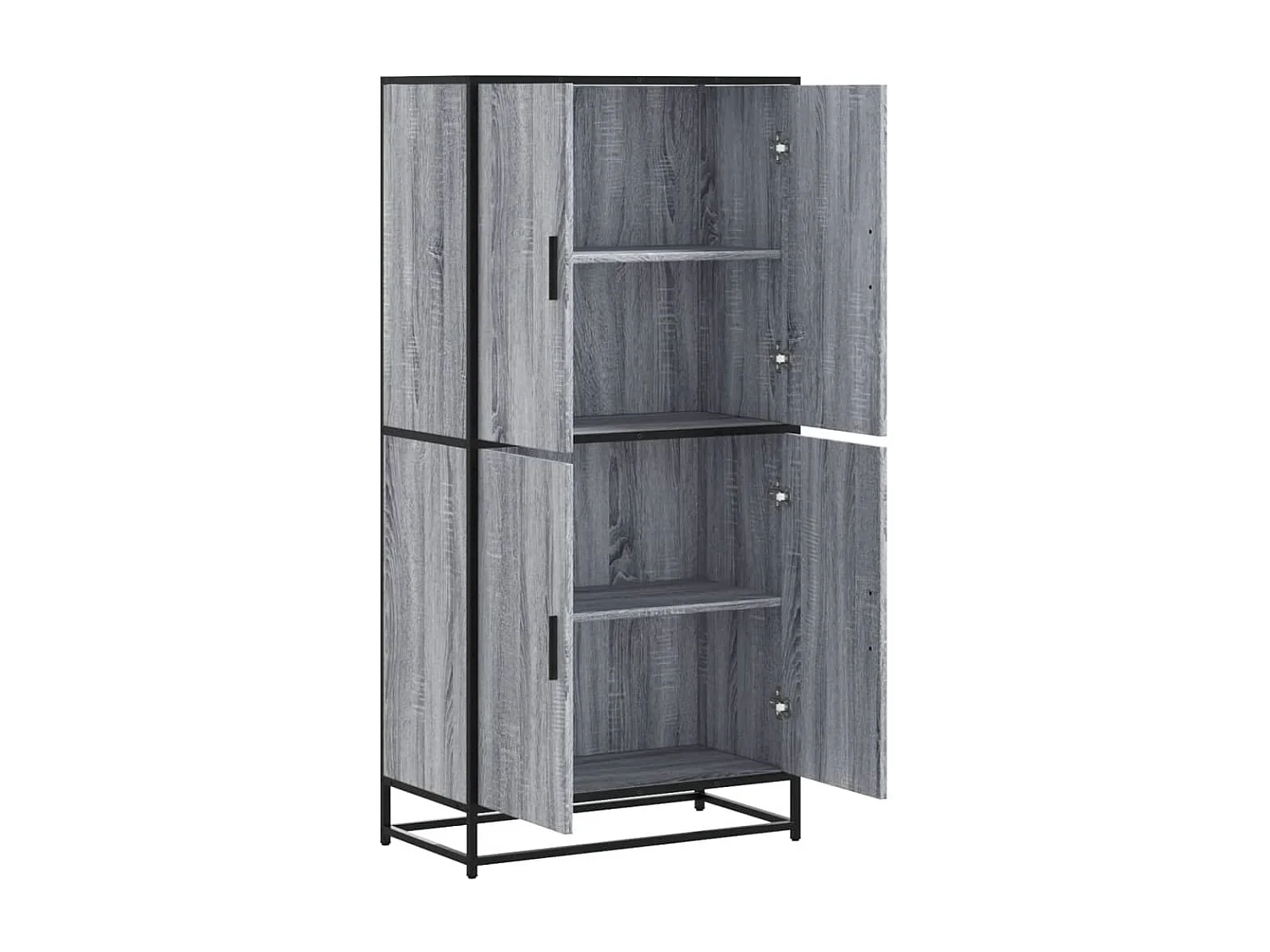 Buffet haut sonoma gris 68x35x139 cm bois d'ingénierie