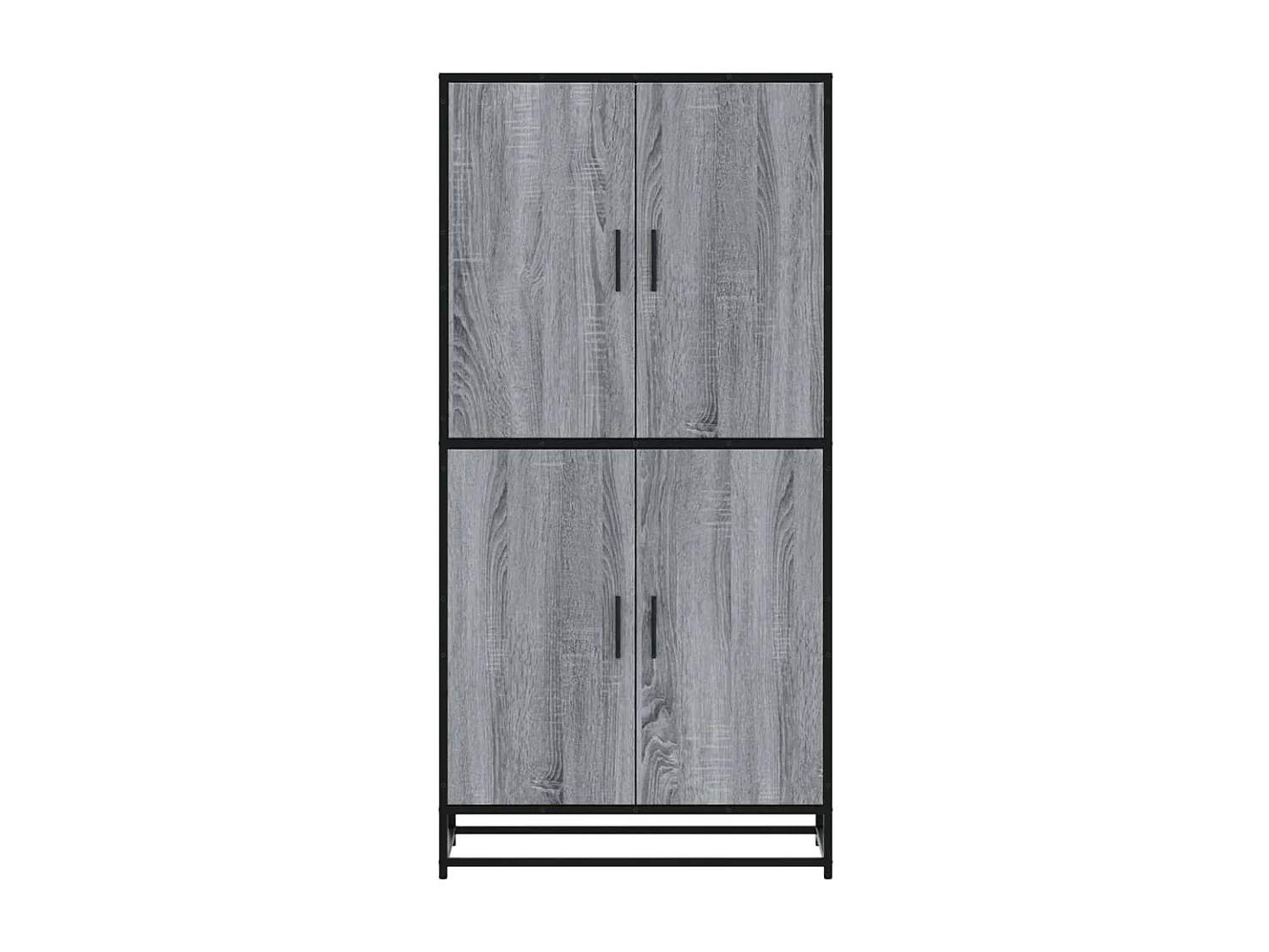 Buffet haut sonoma gris 68x35x139 cm bois d'ingénierie