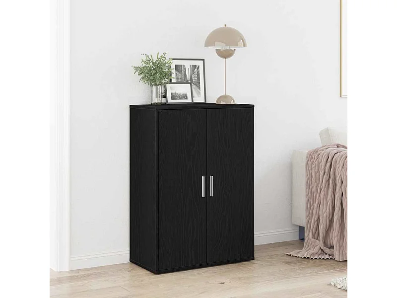 Buffet Chêne noir 60 x 31 x 84 cm Bois d'ingénierie