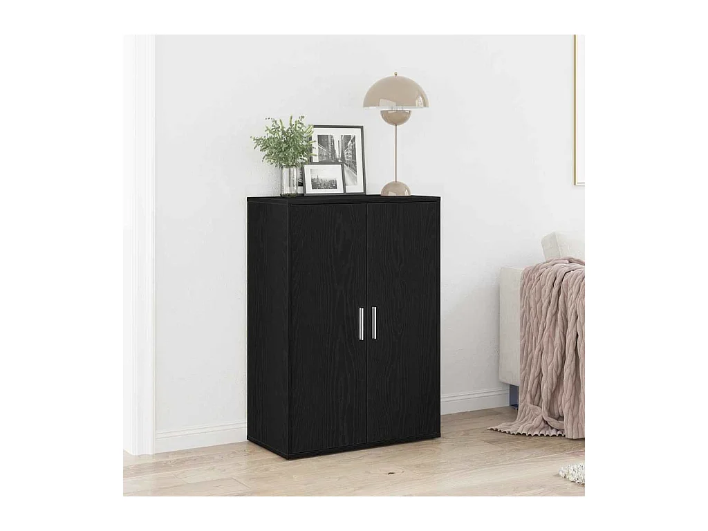 Buffet Chêne noir 60 x 31 x 84 cm Bois d'ingénierie