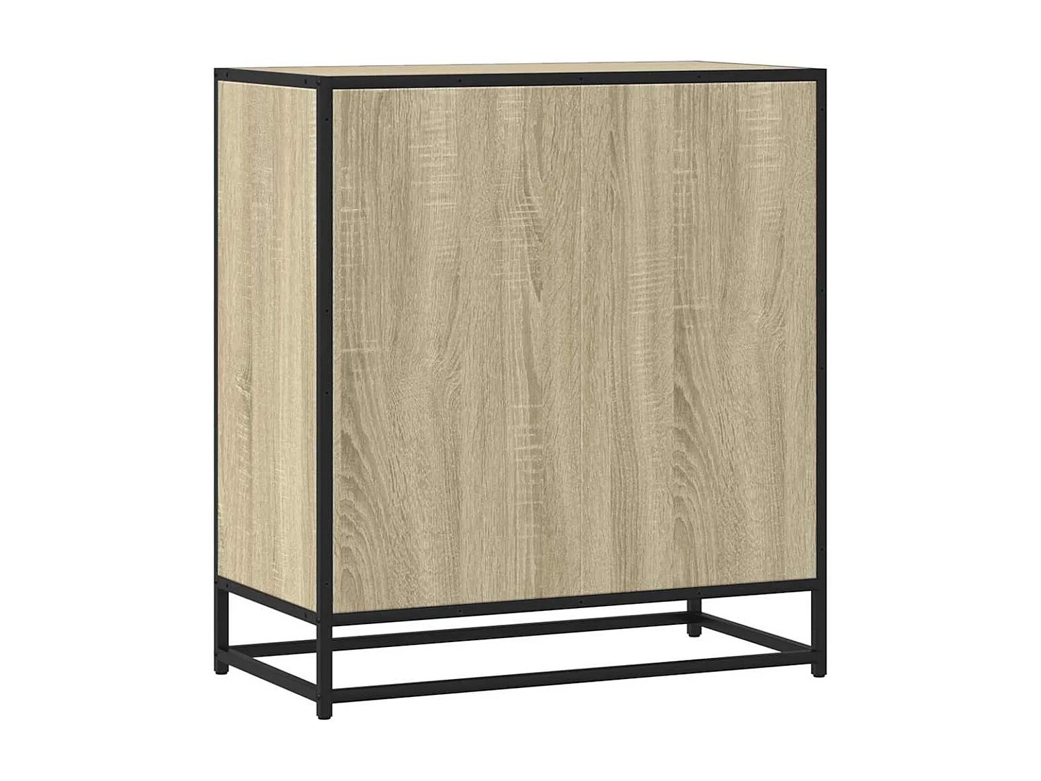 Dressoir 68x35x76 cm bewerkt hout en metaal sonoma eikenkleur