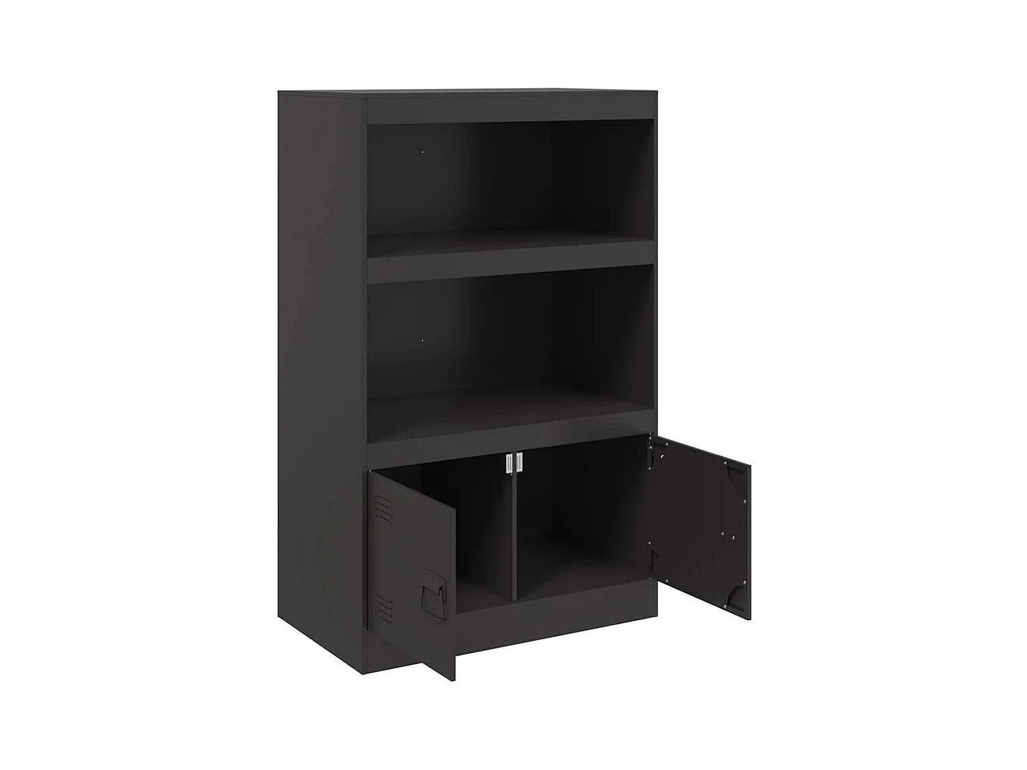 Aparador de acero negro 67x39x107 cm