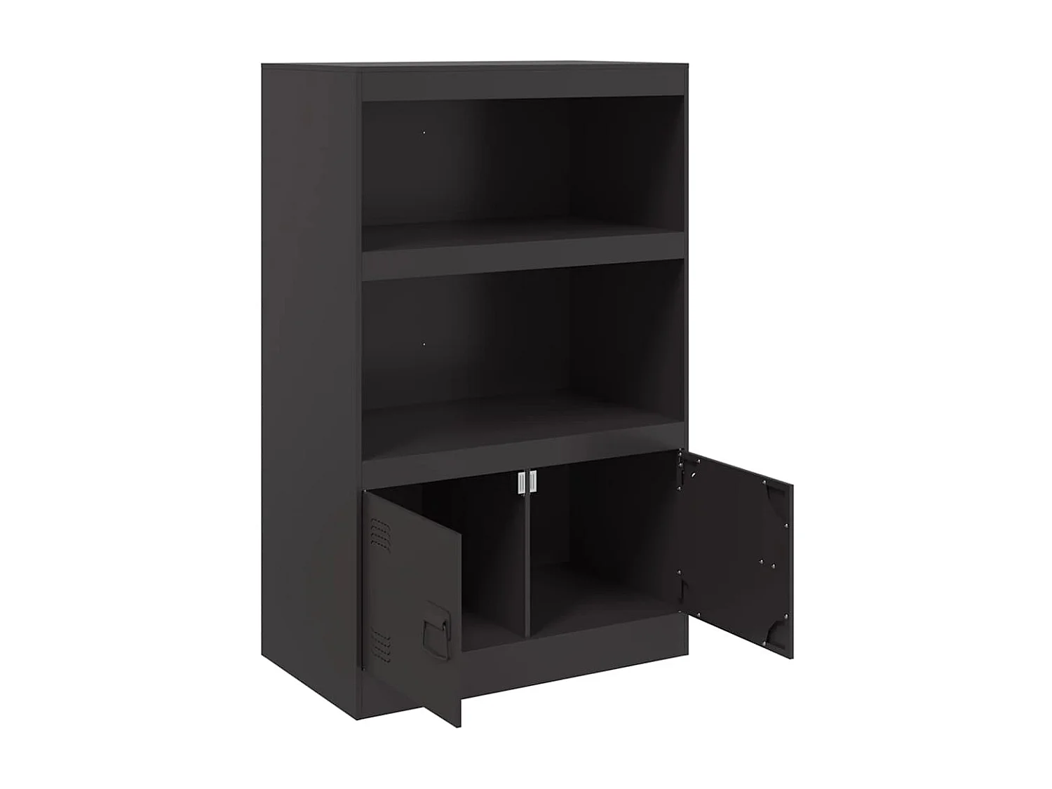 Aparador de acero negro 67x39x107 cm