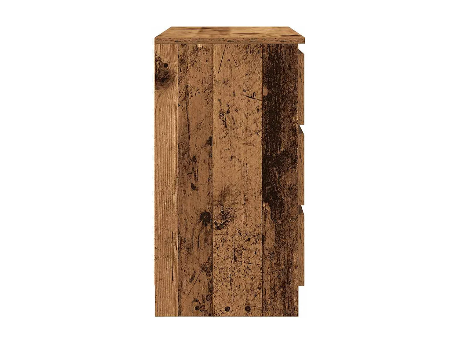 Buffet avec tiroir vieux bois 71x35x65 cm bois d'ingénierie