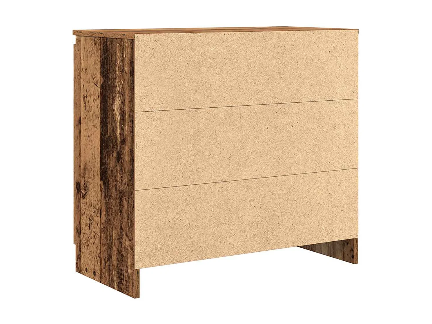 Buffet avec tiroir vieux bois 71x35x65 cm bois d'ingénierie