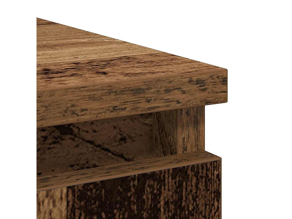 Buffet avec tiroir vieux bois 71x35x65 cm bois d'ingénierie