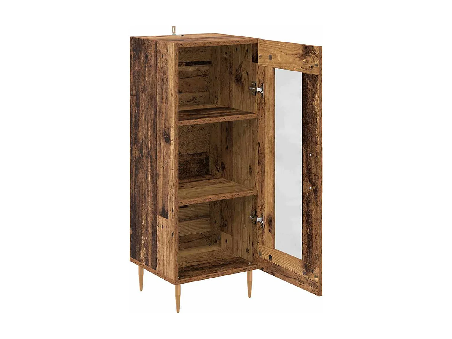 Dressoir Oud hout 34 x 34,5 x 90 cm Bewerkt hout