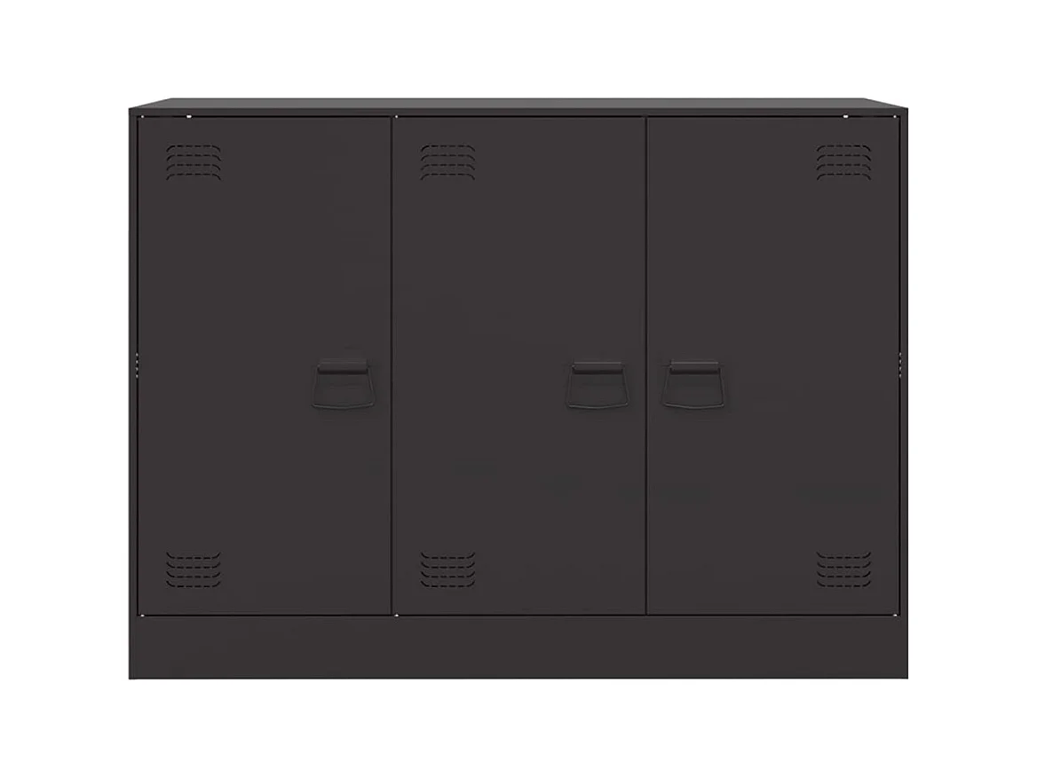 Buffet noir 99x39x73 cm acier